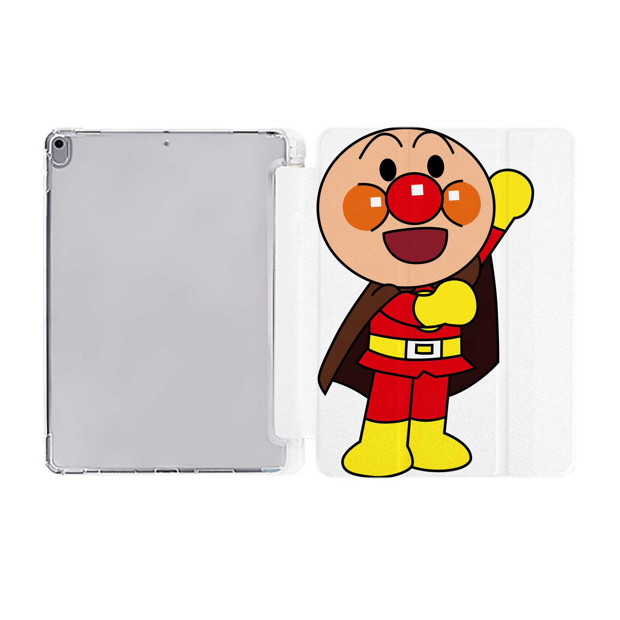 （画像用） アンパンマン Anpanman IPad ケース ペン収納付き 三つ折りスタンド PUレザー×シリコン 対応機種9.5/10.5/10.9インチ